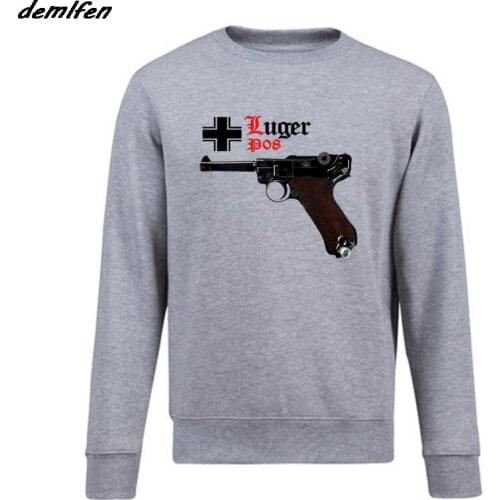 New Spring autumn Style Luger P08 Germany Wwii World War Ii hoodie New Men pullover Fleece Sweatshirt Hip Hop Coat