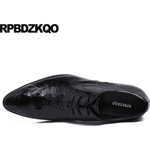 Dress Python Leather Crocodile Snake Skin Italy Prom Italian Men Shoes For Wedding Snakeskin Oxfords Black Burgundy Alligator