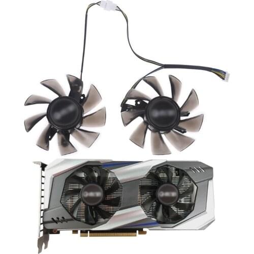 75mm/2.95in 4Pin 12V 0.50A Cooler Fan T129215BU VGA Fan Graphics Card Cooling Fan for GALAX GTX 1060 KFA2 GTX 1060Cooler