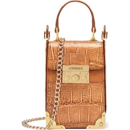 Gete America Alligator skin Female bag Small bag Chain package new pattern tide The single shoulder bag