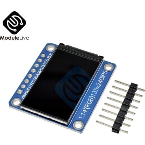 1.14 inch 1.14'' 135x240 TFT LCD Display Module IPS LCD ST7789 Drive IC HD Colorful Screen Full View 8pins 135*240 3.3V SPI