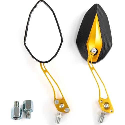 1Pair Universal Motorcycle Mirror Scooter E-Bike Rearview Mirrors Electrombile Back Side Mirror 8mm 10mm Screws