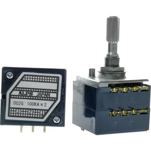 1PCS Japan ALPS RK27 Flower axis DIP6 Dual-unit Rotary Potentiometers A10K A20K A50K A100K