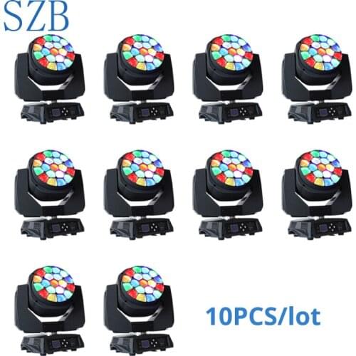 10 PCS Zoom Function 19x15w RGBW Bees Eyes Big Eyes Moving Head Light Nightclub DJ Party Stage Light/SZB-MH1915