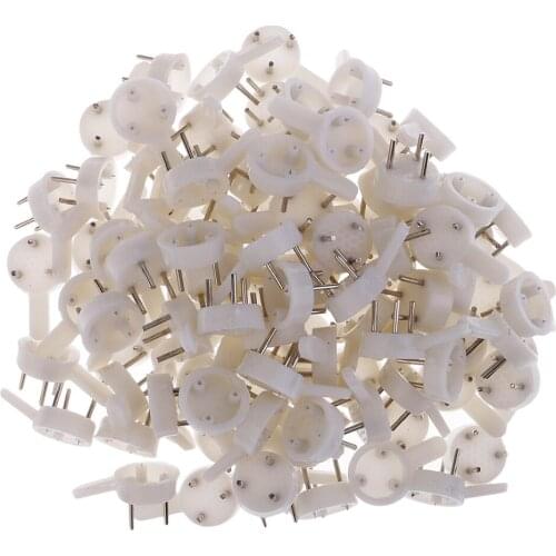 100 Pieces Hard Wall Hanging Hooks Heavy Duty Picture Hook Strong White Hanger