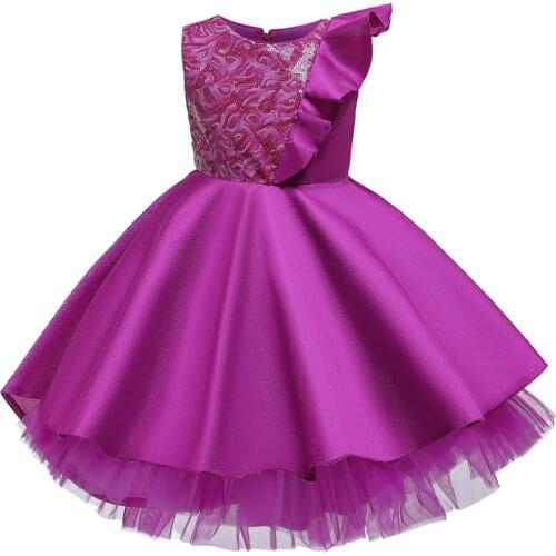 2020 flower girl dresses for weddings baby girls dress pleated children dress sequin lace princess dress CHD20121