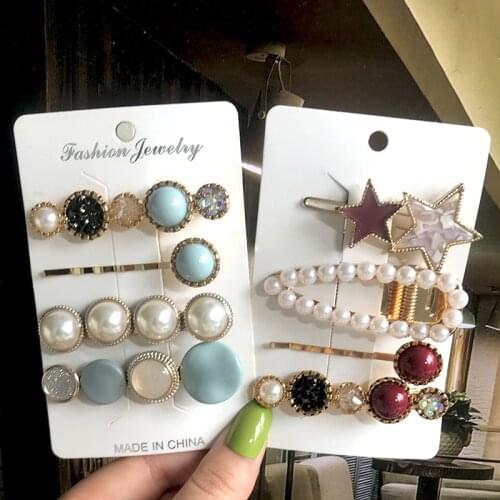 2021 Fashion For Women Girl Barrettes Hair Clip Trendy 4 PCS/Set Crystal Flower Hairpins Headwera Hair Accessories Wholesale
