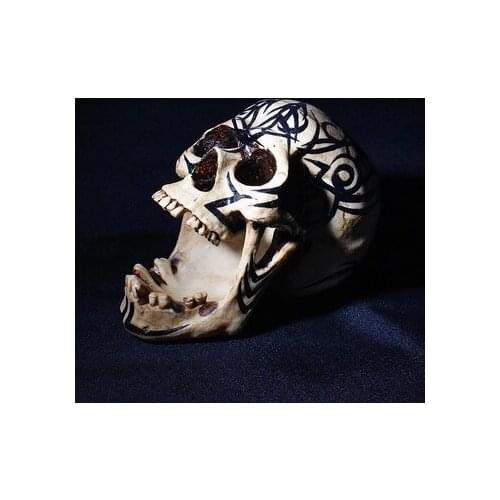23*13*17.5cm Personalized American Tattoo Taro Props Halloween skull model Resin material free shipping