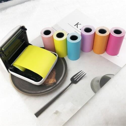 6 Rolls Self-adhesive Thermal Paper 57*30mm Printing for PeriPage A6 Pocket Thermal Printer for PAPERANG Mini Photo Printer