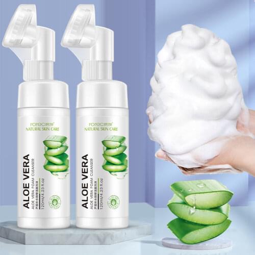 Aloe Vera Cleanser Facial Cleanser Face Massage Cleaning Foam Moisturizing Nourish Acne Treatment Oil Control Blackhead Remove