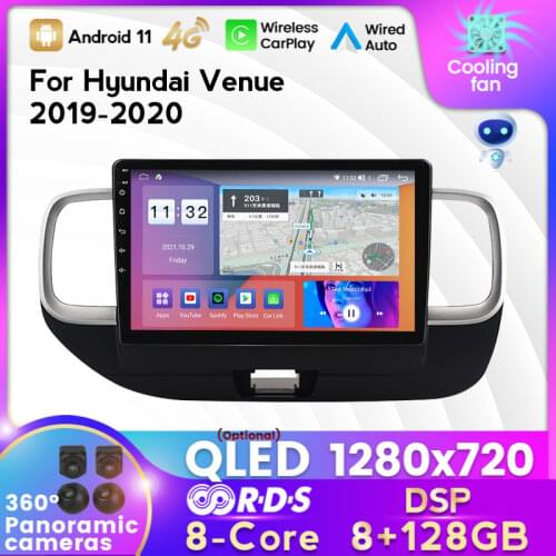 MEKEDE IPS 6+128G DSP Android11 Car Radio Multimedia Player for Hyundai Venue 2019-2020 GPS Navigation Built-in Carplay Auto BT