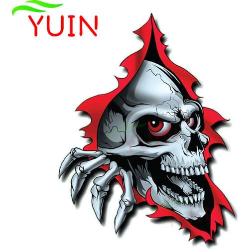 Car Sticker Evil Skull Tear Decals Decorative Accessories Creative PVC Window Bumper Waterproof Sunscreen Decal 13*10cm
