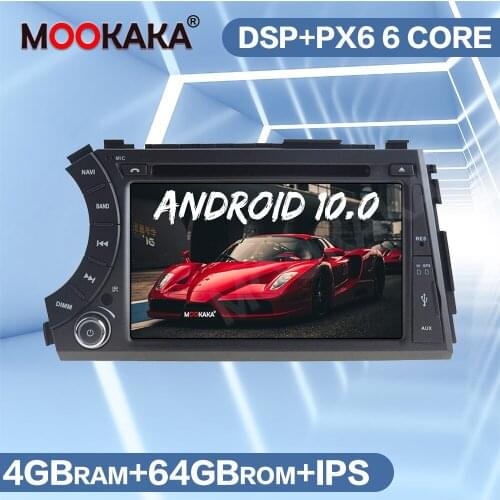 Android 10.0 64GB 4G PX6 Car DVD Player Multimedia Radio For Ssangyong Kyron Actyon Micro Kyron 2005-2013 GPS Navigation DSP IPS