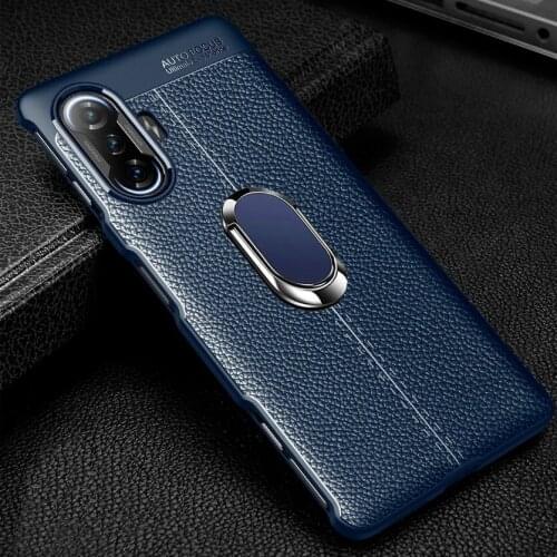For POCO F3 GT case Redmi K40 Gaming Slim Soft silicone Fiber Find Ring Holder cover for POCO X3 Pro F3 M3 F2 Pro Redmi K40