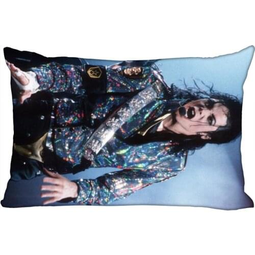 Michael Jackson Pillow Cover Bedroom Home Office Decorative Pillowcase Rectangle Zipper Pillow cases Satin Soft No Fade 03-18