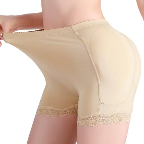 Womens Pan Sponge Cushion Pants Hip Lift Belly Slimming Fake Butt Pants Thickened Body Shaping Underwear Hip Pad Sexy Hip Lift