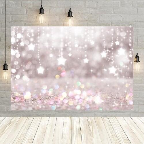 Avezano Child Wedding Birthday Newborn Stars Pink Lights Party Decor Banner Baby Shower Backdrop Photo Background Custom Studio