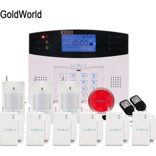 GSM SMS Burglar Alarm Home Security System with PIR Motion Sensor Door Magnet Sensor APP Control IOS/Android