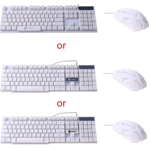 Gaming Keyboard and Wired Mouse Combo Set LED Light Backlight for Computer PC 32CB