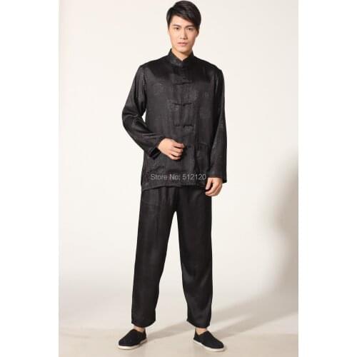 Shanghai Story New Arrival Long Sleeve Chinese Traditional clothing mandarin collar kungfu set taiji suit set 4 color