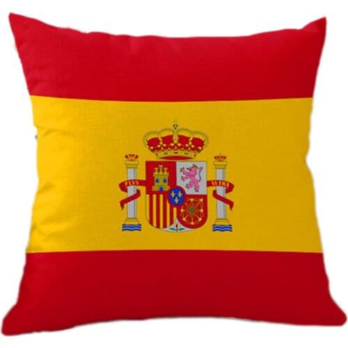 The Kingdom of Spain flags 45X45 CM Cotton Linen Spain national flag Pillow Case,Home PillowCases new