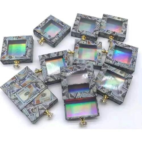 Square US Dollor Drawer Eyelash Packaging Empty Eyelash Cases Hot Sale New Lash Box Custom Eyelash Box