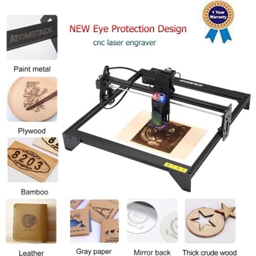CNC Laser Engraving Machine 410x400mm Big Area 20W Fast Speed Cutting Machine Tool Carving Wood Leather Metal Acrylic Bamboo