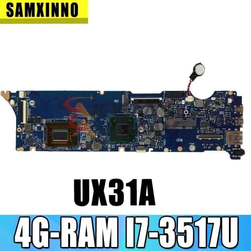 Akemy UX31A2 Laptop motherboard for ASUS UX31A original mainboard 4G-RAM I7-3517U REV2.0