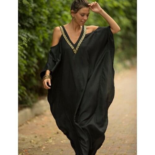 Fashion Boho Deep V Neck Backless Cover-ups Dress Women Cover Up Solid Tassel Summer Bikini Swimwear Beach Dresses Bathing Suit