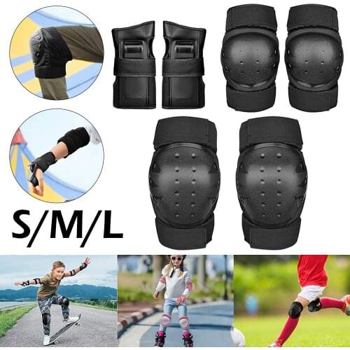 6pcs Skating Protective Gear Set Skating Helmet Knee Pads Elbow Pad Wrist Hand Protector Knee Protector for Kids Rock Climbing