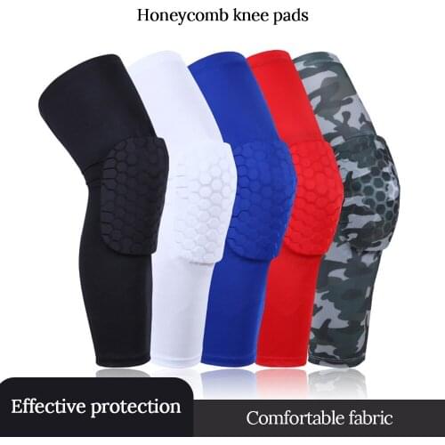 Knee Pads Protector 1pc Honeycomb Anti-Collision Lycra Strong Elasticity All Ages Protective Gear Training Professional Match