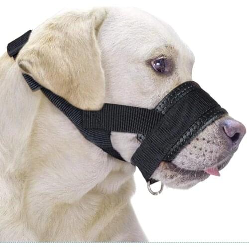 Nylon Dog Muzzle for Small,Medium,Large Dogs Prevent from Biting,Barking and Chewing,Adjustable Loop