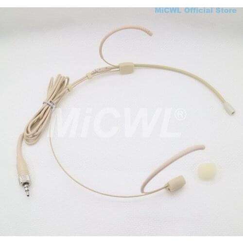 New Beige Head HeadMic Headset Microphone Mics for Sennheiser G3 G4 G2 XS Radio System 3.5mm Lock Stereo Omnidirectional Mic