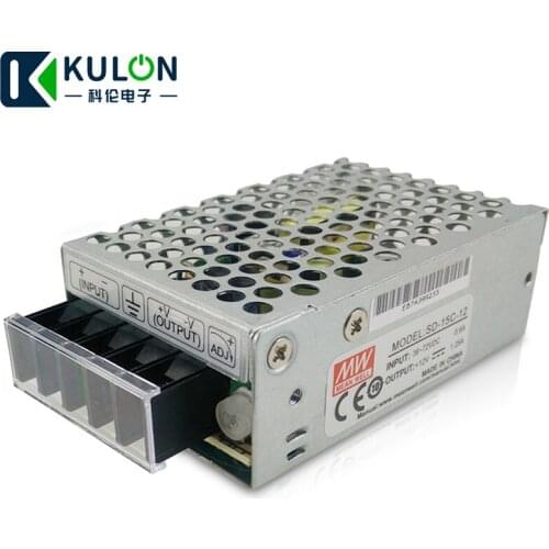 Original MEAN WELL SD-15C-12 DC/DC Single Output 15W 1.25A 12V Input 36~72VDC enclosed type converter