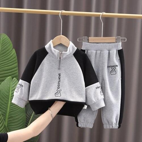 2021 Autumn Boys Suit Baseball uniform letter Cotton Kids Sweatshirt And Pant sportswear Children Clothing Set Girl Boys Clothes