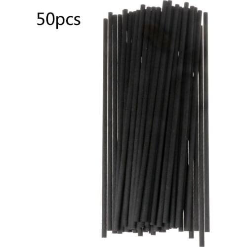 50Pcs 20cmx4mm black Fiber Sticks Diffuser Aromatherapy Volatile Rod for Home Fragrance Diffuser Home Decoration