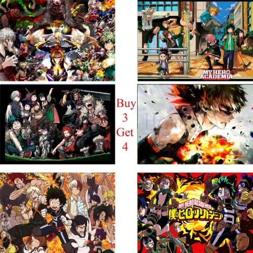 My Hero Academia Poster Clear Image Wall Stickers Home Decoration High Quality Prints White Coated Paper home art Brand