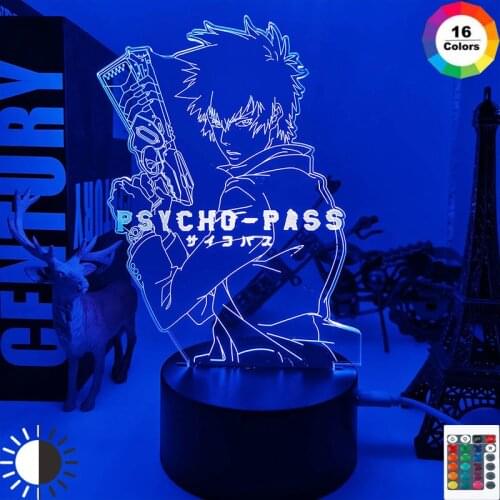 Manga Psycho Pass Led Lamp for Child Bedroom Decoration Night Light Birthday Gift Room Table Acrylic Anime 3d Light Psycho Pass