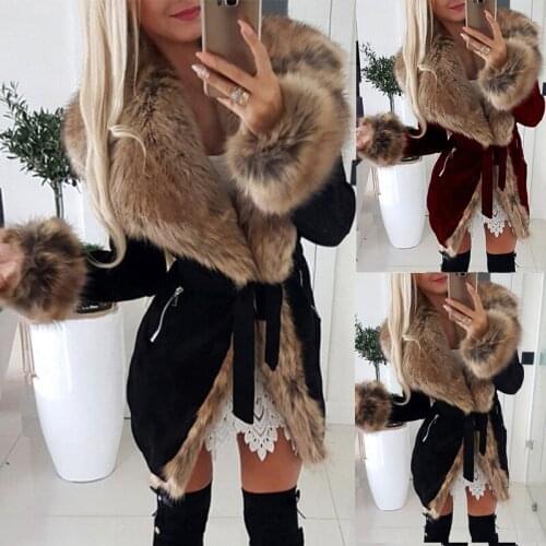 Женские пальто с мехом Swokii China At AliExpress
