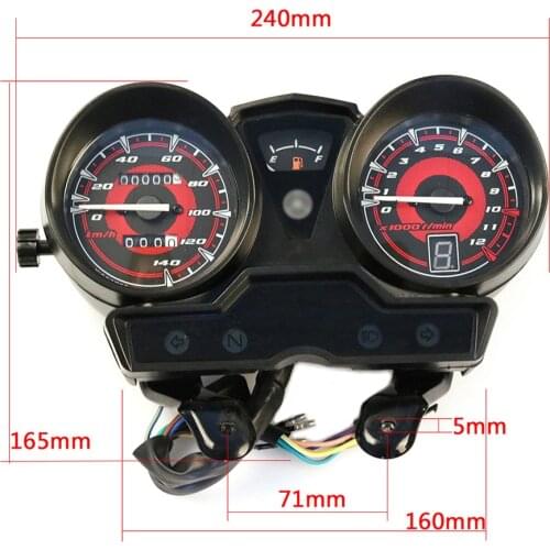 Motorcycle Tachometer Meter Speedometer Odometer Gauge Gear Indicator Display For YAMAHA YBR 125 JYM 125 YBR125 JYM125