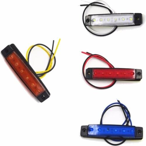 12V Car External Lights LED Rear Side Lamp 6 SMD LED Auto Car Bus Truck Lorry Side Marker Indicator low Led Trailer Light 24V