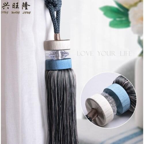 XWL 2Pcs Bead Curtain Tassel Brush Tieback Hanging Ball Straps Lashing Bind Ropes Belt Curtain Accessories Clasp Tiebacks Decor