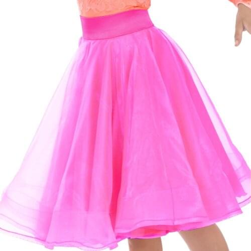 New Standard Ballroom Dance Skirt Waltz Tango Competition Dancing Wear For Women Three-Layer Tutu Skirts Customize Size DL6075
