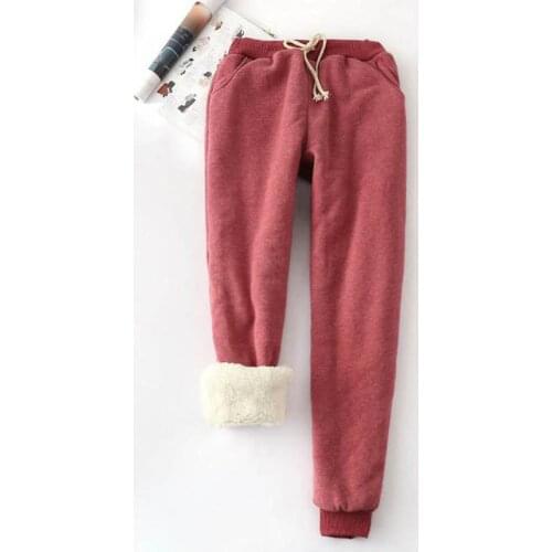 Winter Cashmere Harem Warm Pants Women 2020 Causal trousers Women Warm Thick Lambskin Cashmere Pants Women Loose Pant Plus size