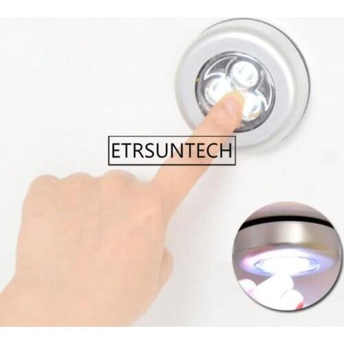 100pcs LED Tiny Night Lamp Clap Touch-on Glow Emergency Light Creative Wall Adhesive Bedroom Bed Lamp No Battery