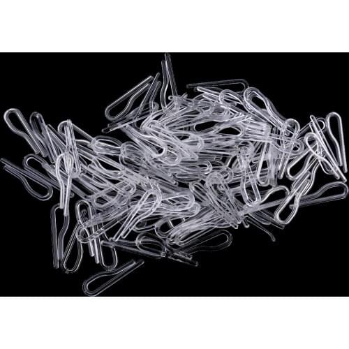 100 Pieces Plastic Shirt Clips without Teeth for Dress Shirt Garment Tie Sock Packaging Transparent 3.5cmx1cmx0.2cm