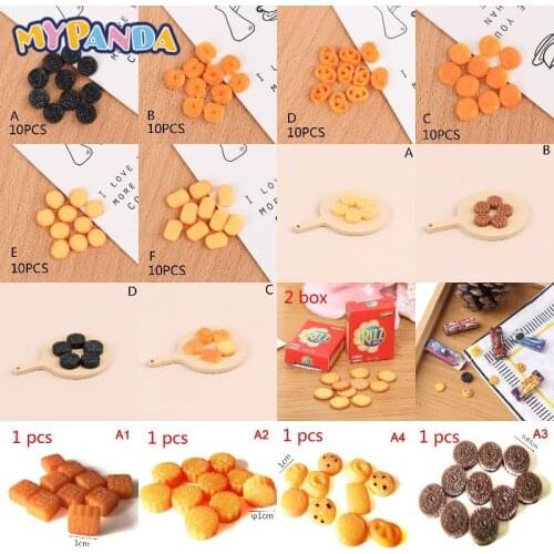 7pcs Mini Food Bread Ornament Miniature Dollhouse Decor Doll house Accessories Fake Croissant Home Craft