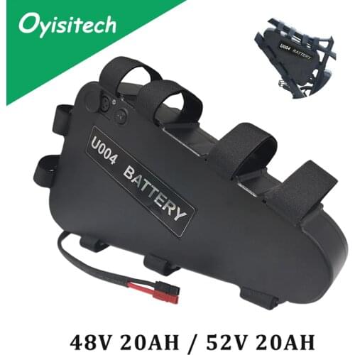 E-bike Battery 52V 20Ah Electric Bike Scooter Triangle Battery 48V 20Ah For 1800W 1500W Motor Bafang Lithium ion eBike Battery