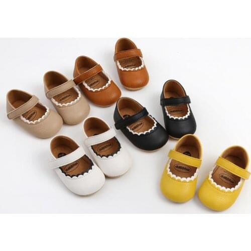 Newborn Baby Girls Boys Princess Shoes Solid Prewalker with Hook Loop Casual Baby Shoes First Walkers For 0-18Month