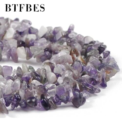 BTFBES Purple Crystal Irregular Gravel beads strand Chips Loose beads For Jewelry making bracelet DIY accessories 4mm~10mm
